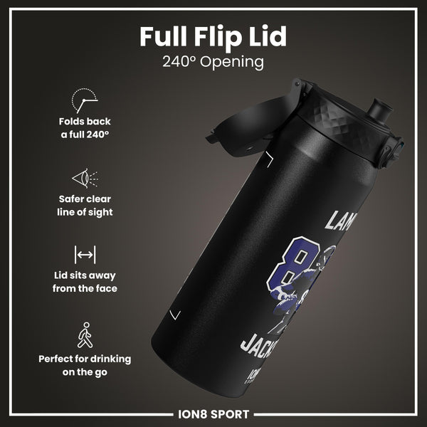 NFL x ION8, Inox isotherme, Locked In Series, Lamar Jackson, 750 ml