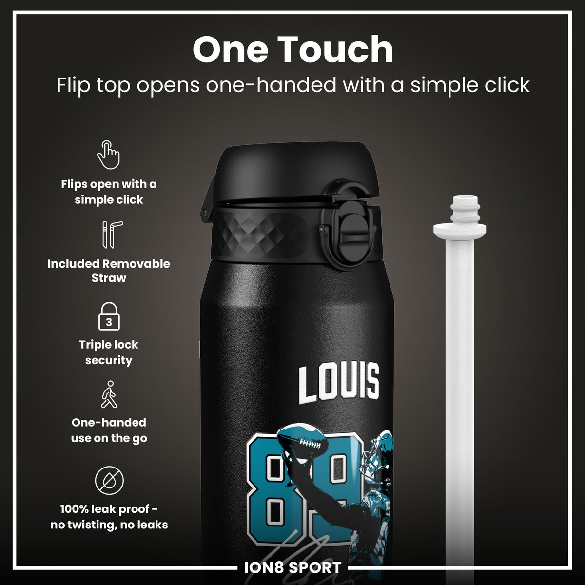 NFL x ION8, Inox isotherme, Locked In Series, Ress-Zammit, 750 ml
