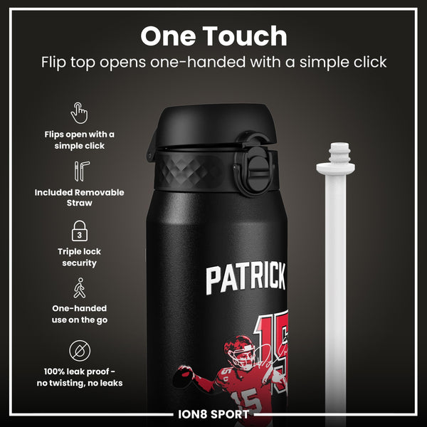 NFL x ION8, Inox isotherme, Locked In Series, Patrick Mahomes, 750 ml