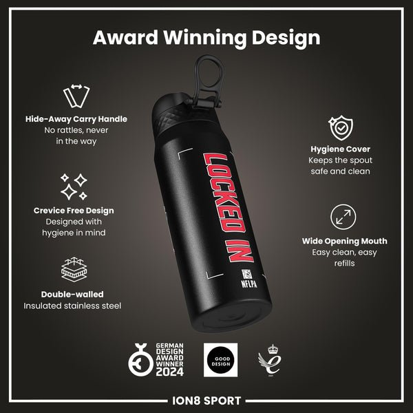 NFL x ION8, Inox isotherme, Locked In Series, Patrick Mahomes, 750 ml