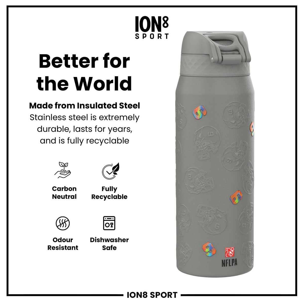 NFL x ION8, Inox isotherme, Signature Series, Joe Burrow, 750 ml