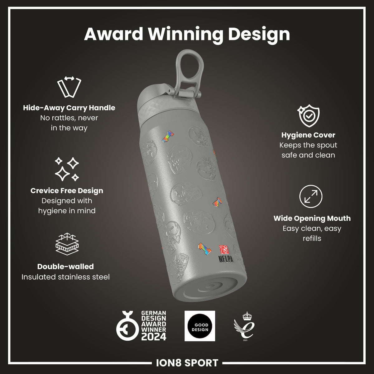 NFL x ION8, Inox isotherme, Signature Series, Ja'Marr Chase, 750 ml