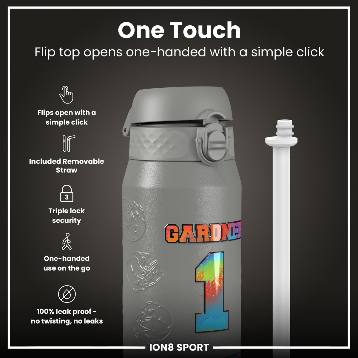NFL x ION8, Inox isotherme, Signature Series, Sauce Gardner, 750 ml