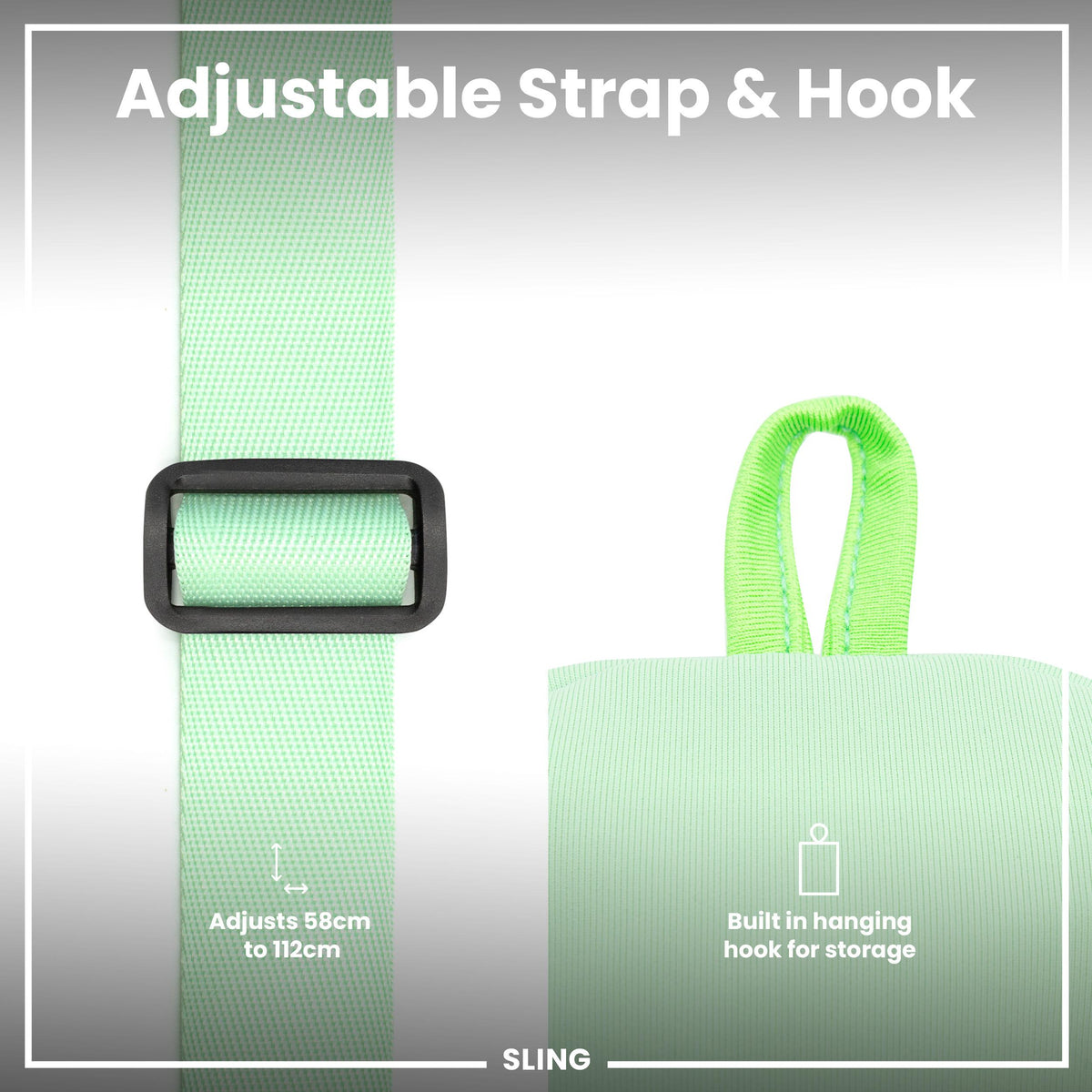 Sac bandoulière pour gourde, Vert