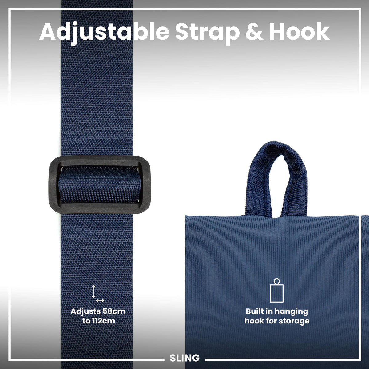 Sac bandoulière pour gourde, porte-bouteille, Navy