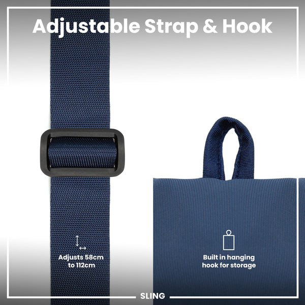 Sac bandoulière pour gourde, porte-bouteille, Navy