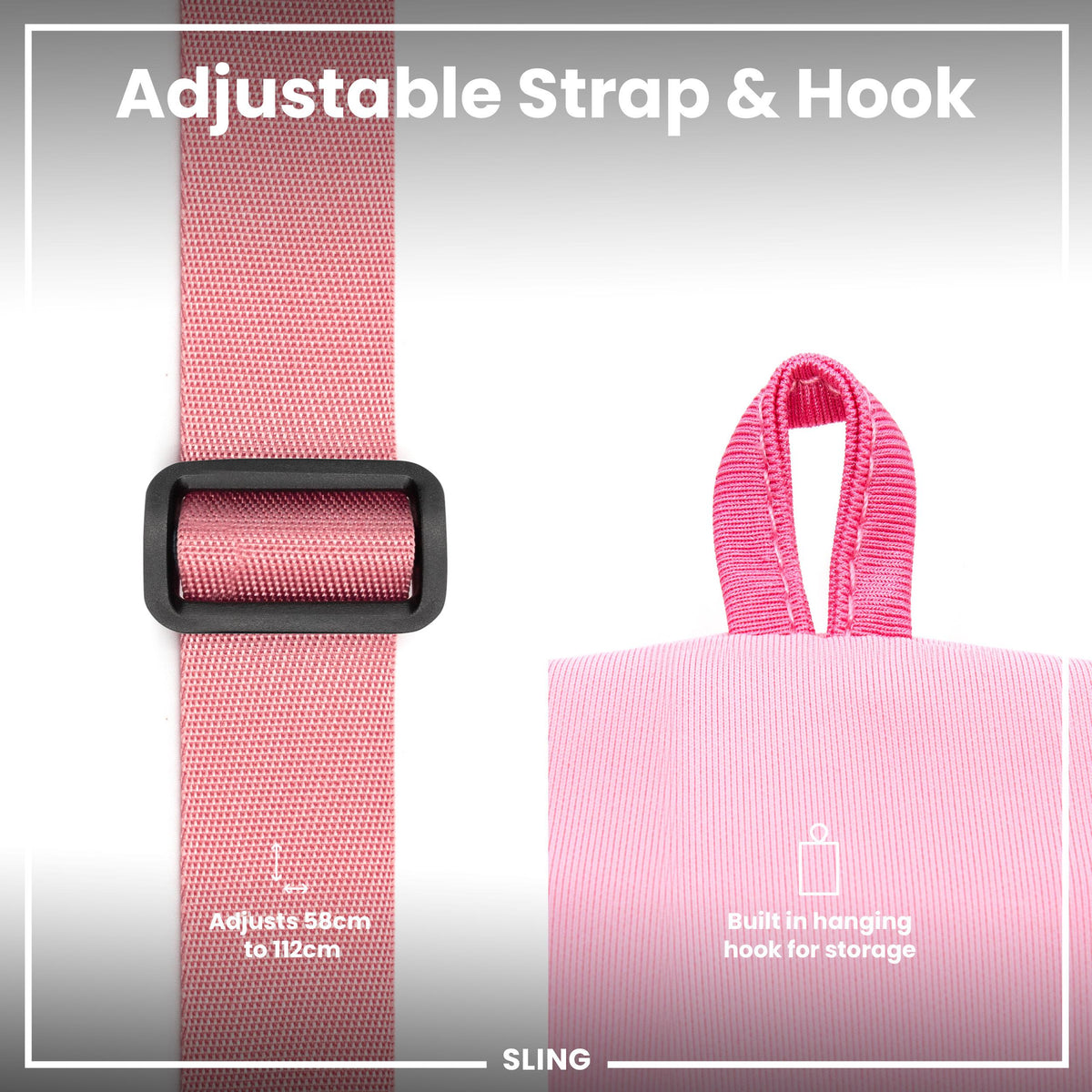 Sac bandoulière pour gourde, Rose